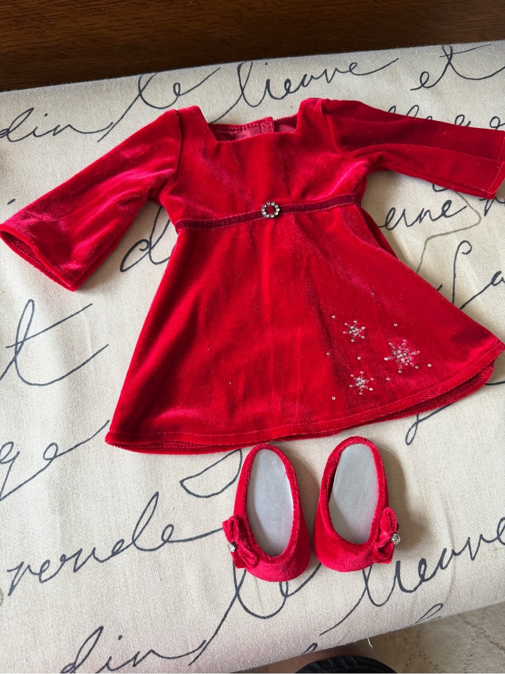 American Girl Christmas dress with coat